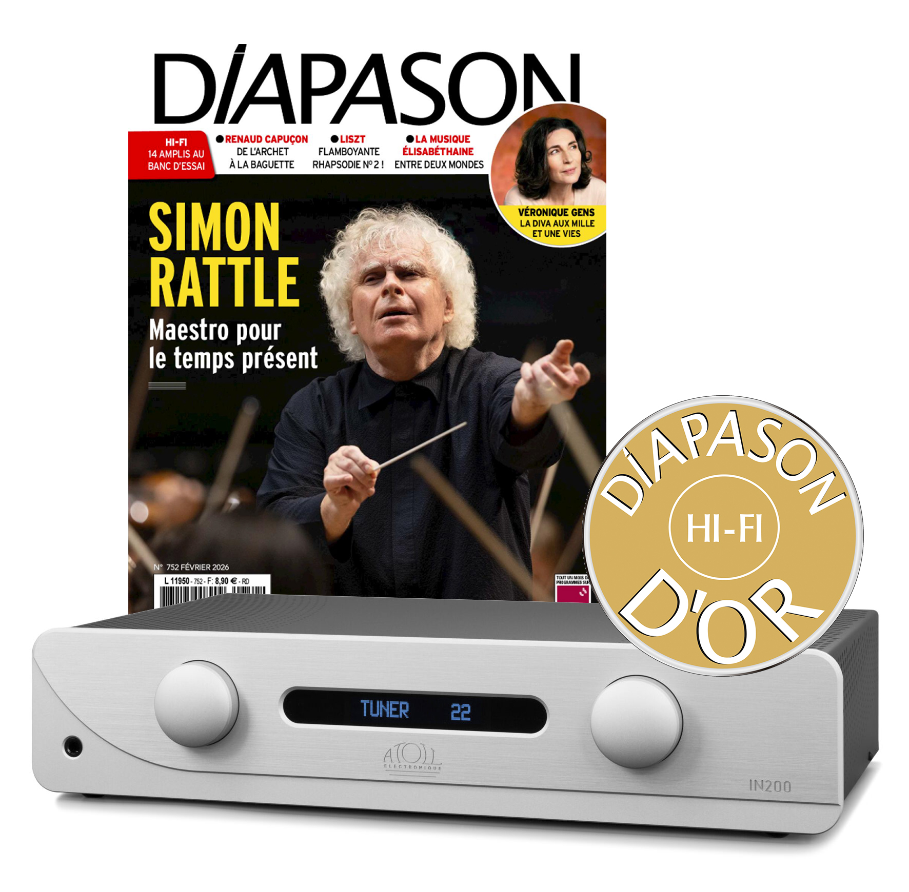 Французский журнал о классической музыке и Hi-Fi Diapason присудил интегрированному усилителю Atoll IN200 Evolution премию «Diapason d'Or».